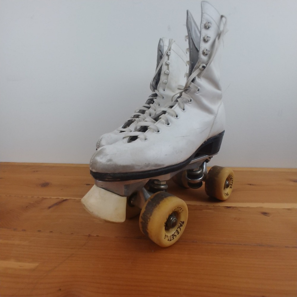 Pacesetter Yellow White Roller Skates Womens SZ 7 Super X 4L Sure Grip